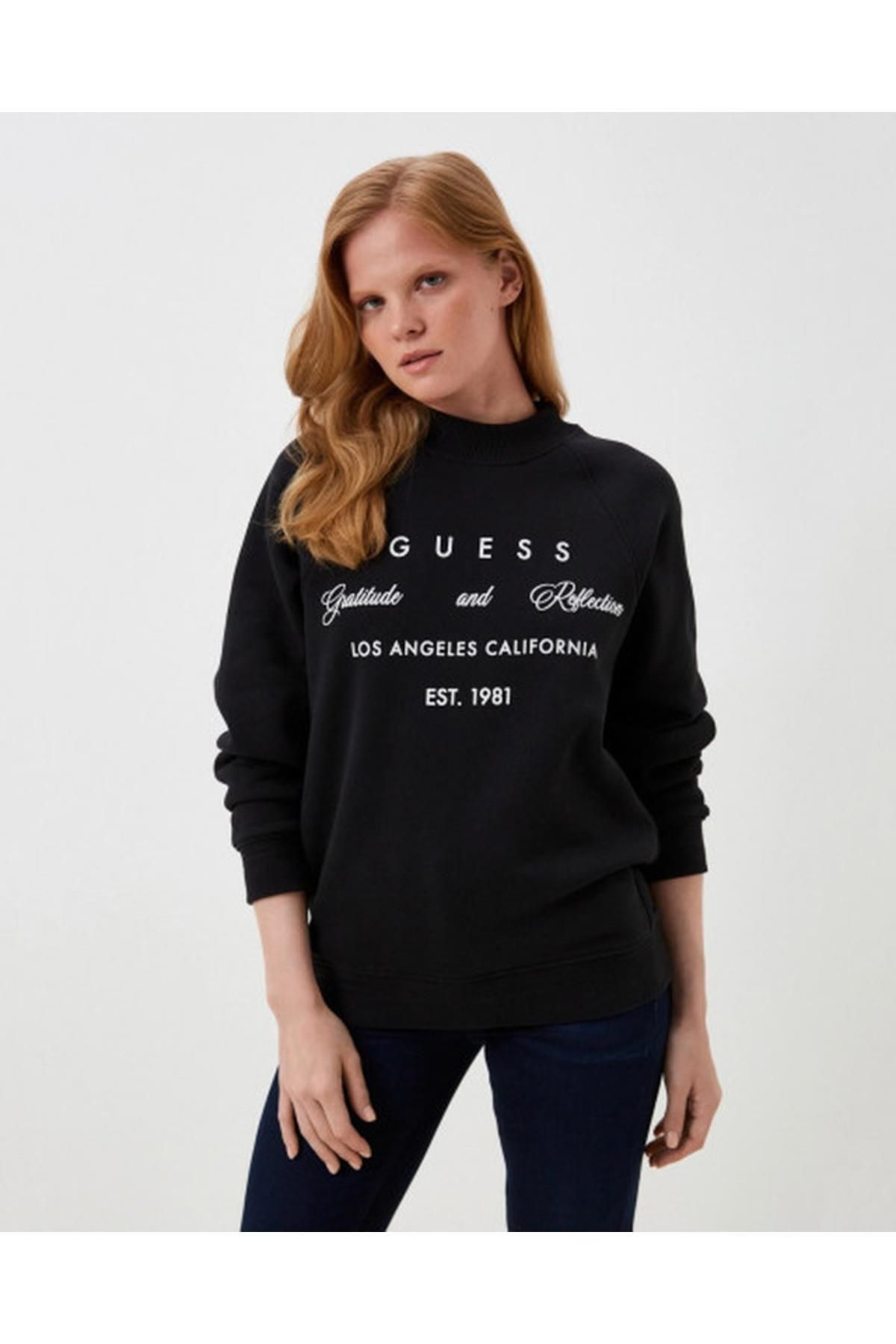 Guess Women s Sweatshirt Black Trendyol
