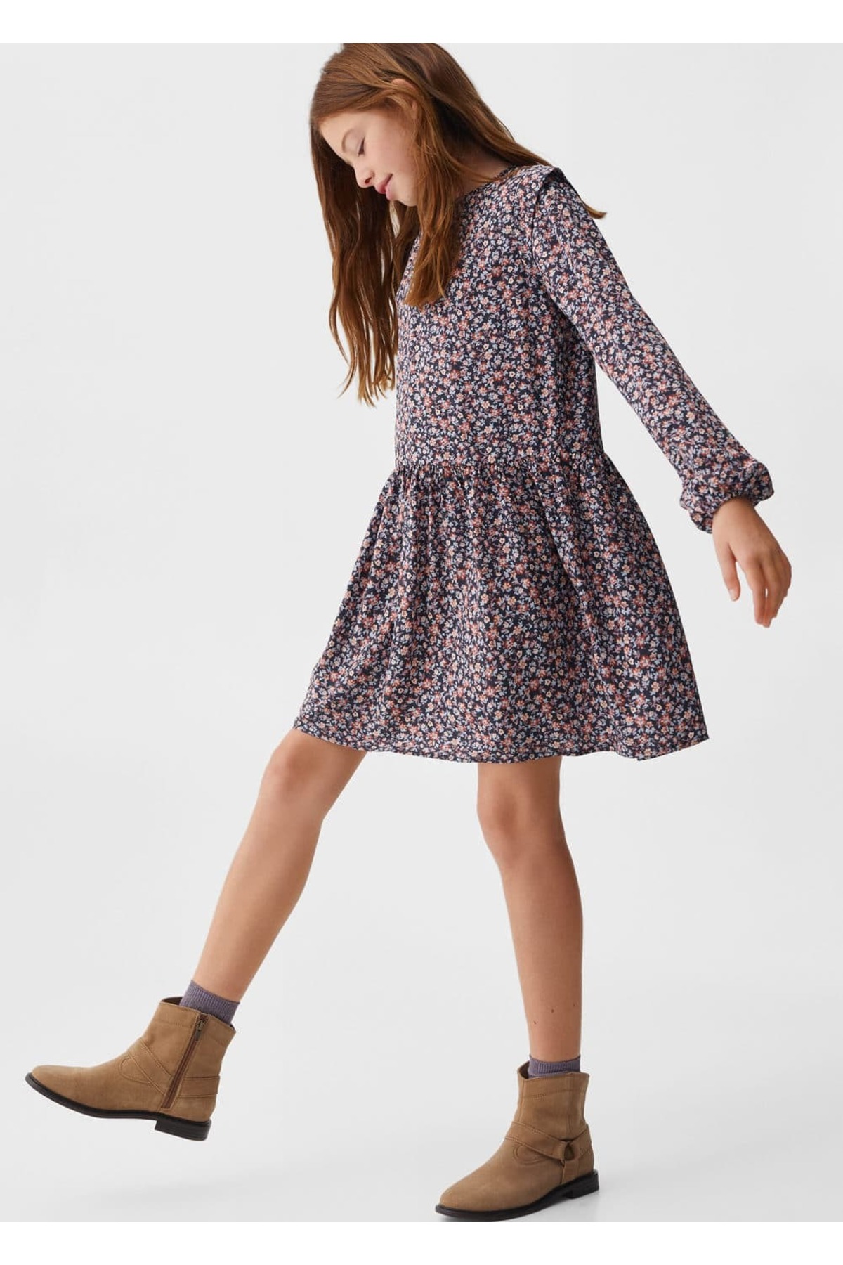 لباس مجلسی دخترانه صورتی منگوMANGO Kids | 57064419 اورجینال - تصویر 6