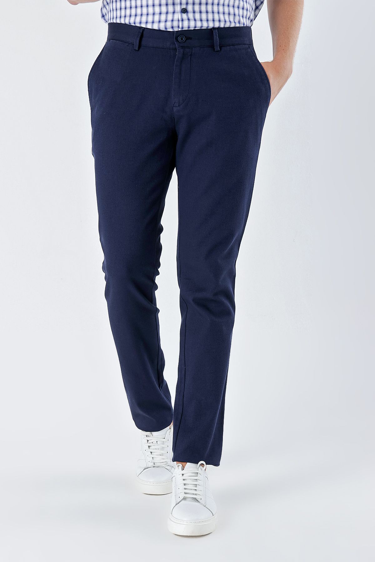 Navy casual trousers best sale