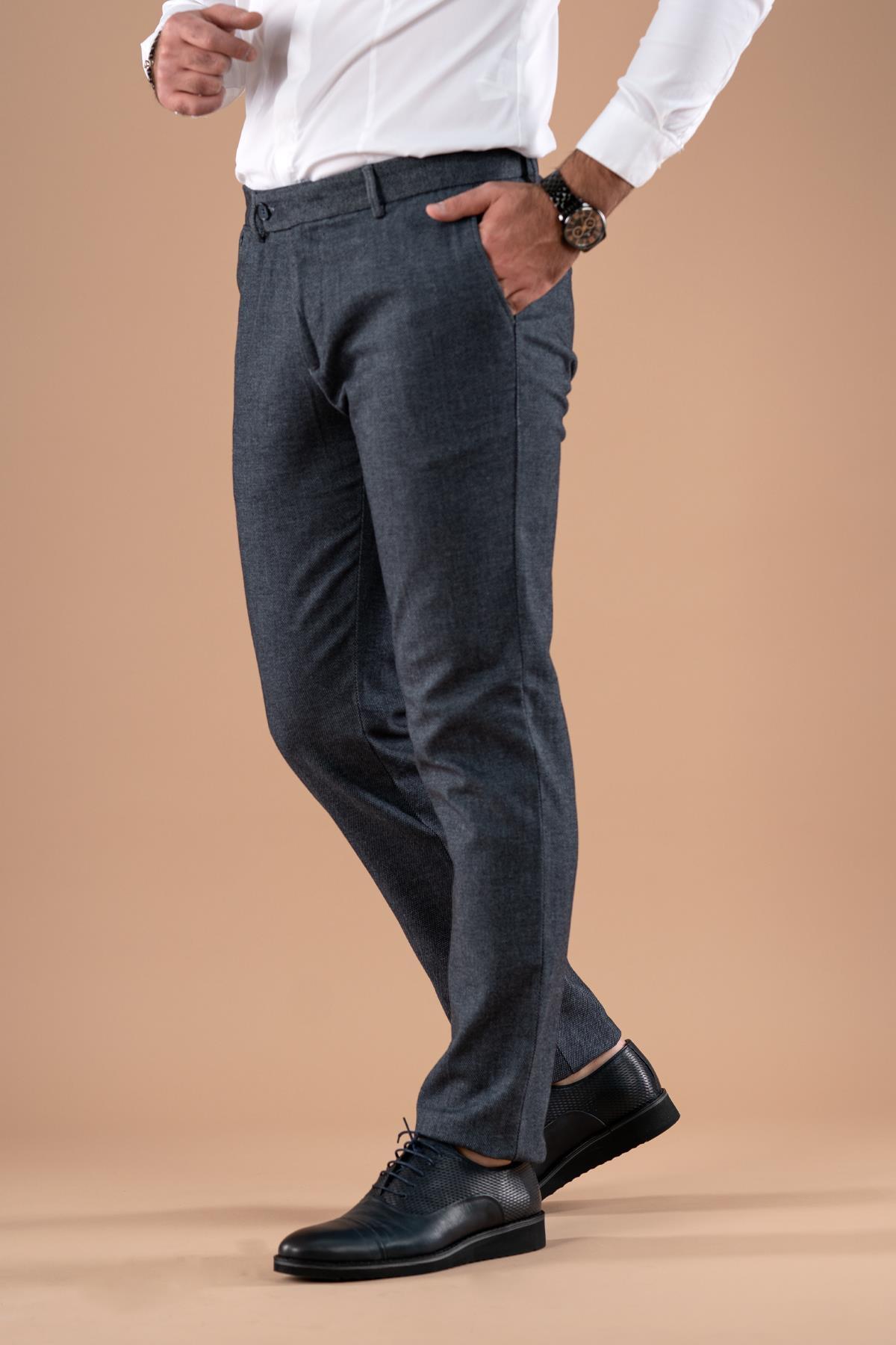 شلوار مردانه آبی AKÇAYLAR | WM007 اورجینال - تصویر 2