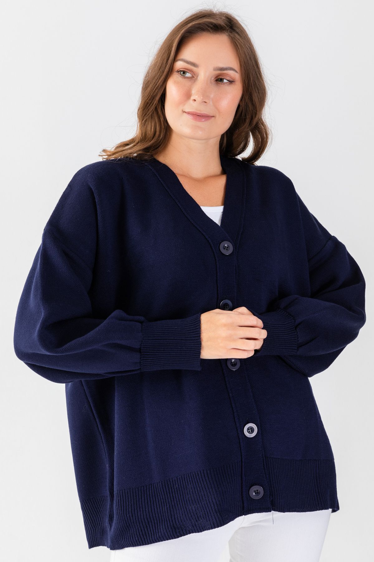 Dark navy deals cardigan womens