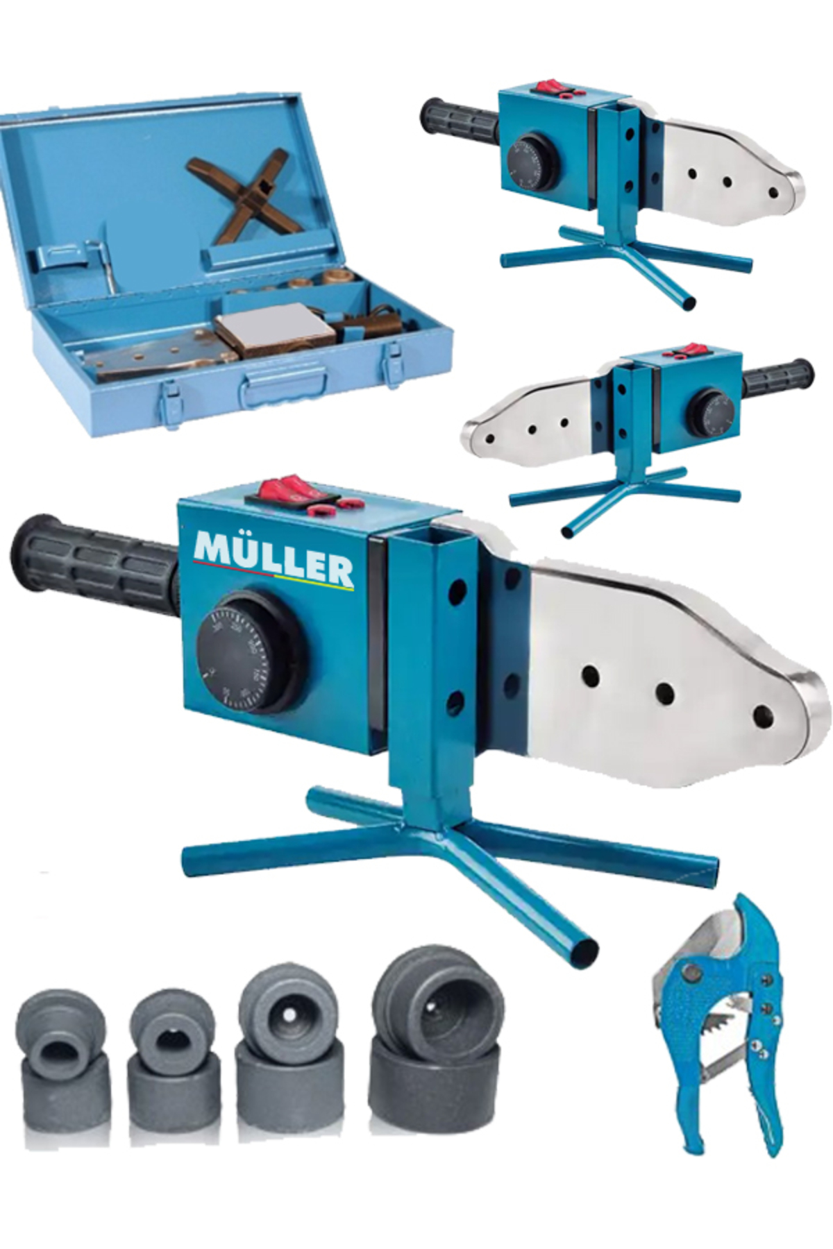 Müller Alman 1800 Wat Compact Çift Residanslı Hava Soğutmalı Isı Ayarlı Pprc Plastik Boru Kaynak Makinesi