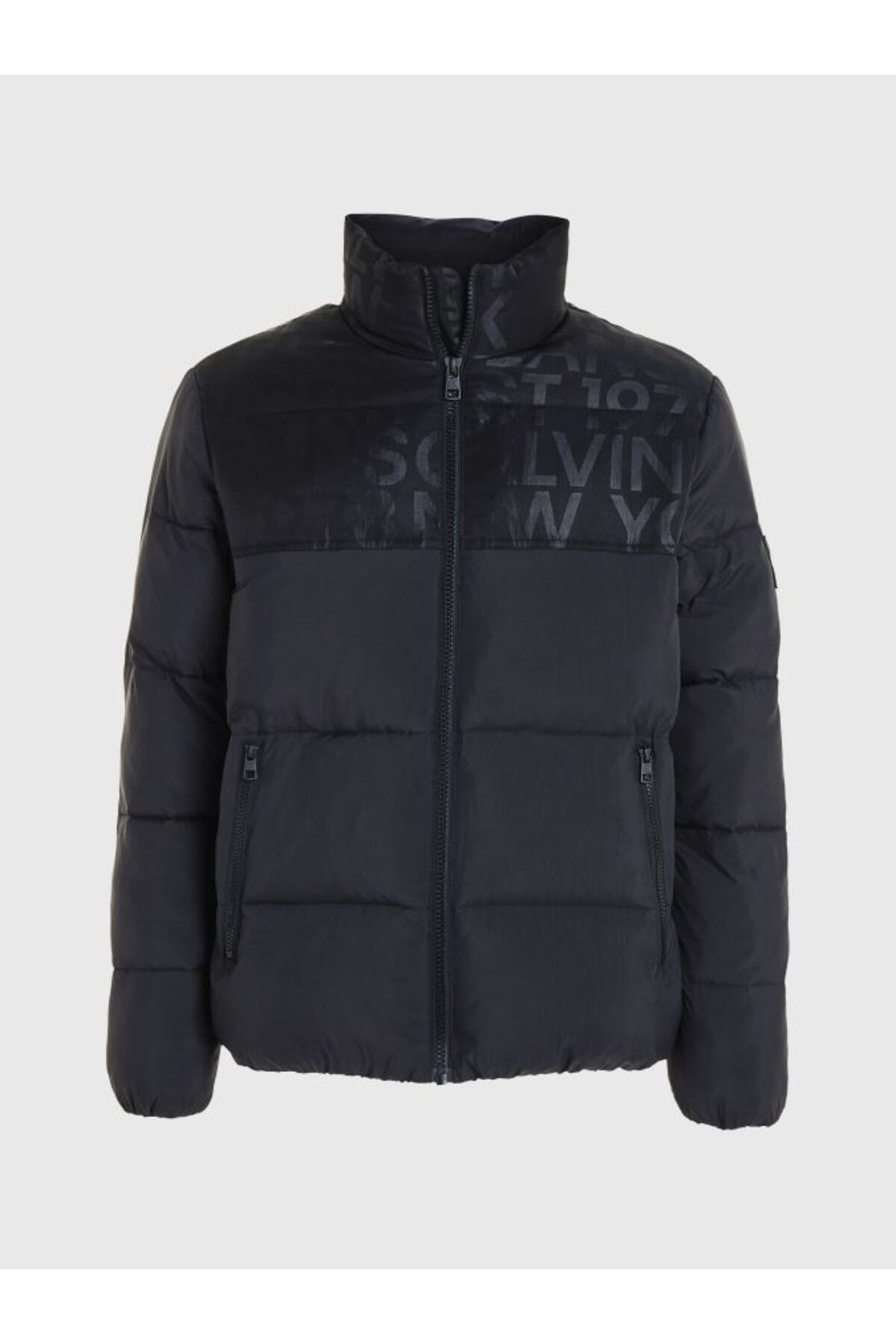 Calvin klein black and white jacket sales