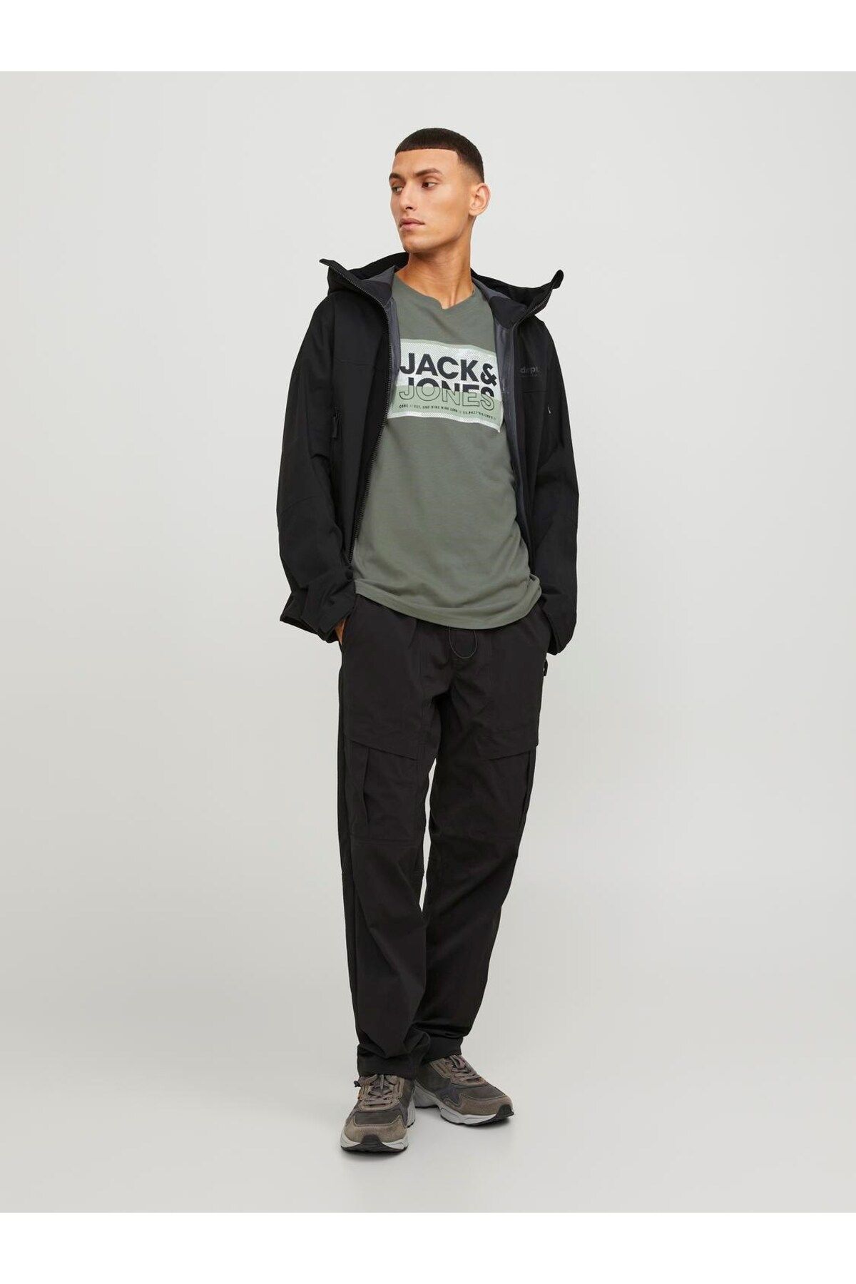 Jack & Jones Jack & Jones تی شرت مردانه سبز یقه او جک اند جونز