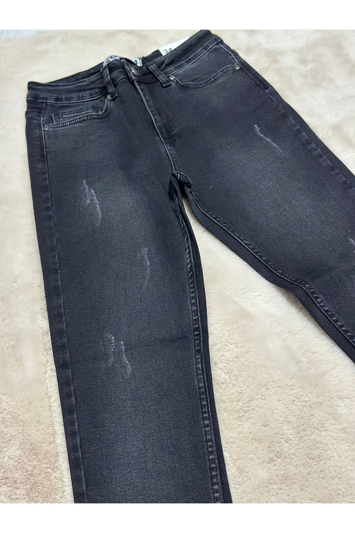KAROL-Blugi Skinny Denim Lycra Negri 2