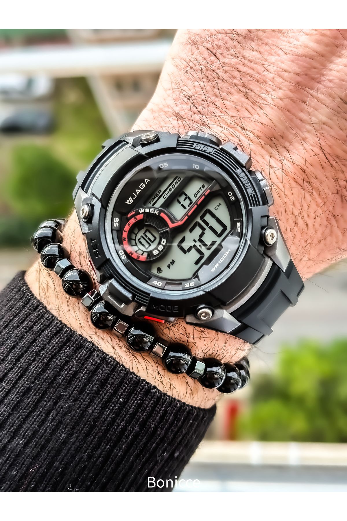 Analog watch with digital stopwatch new arrivals