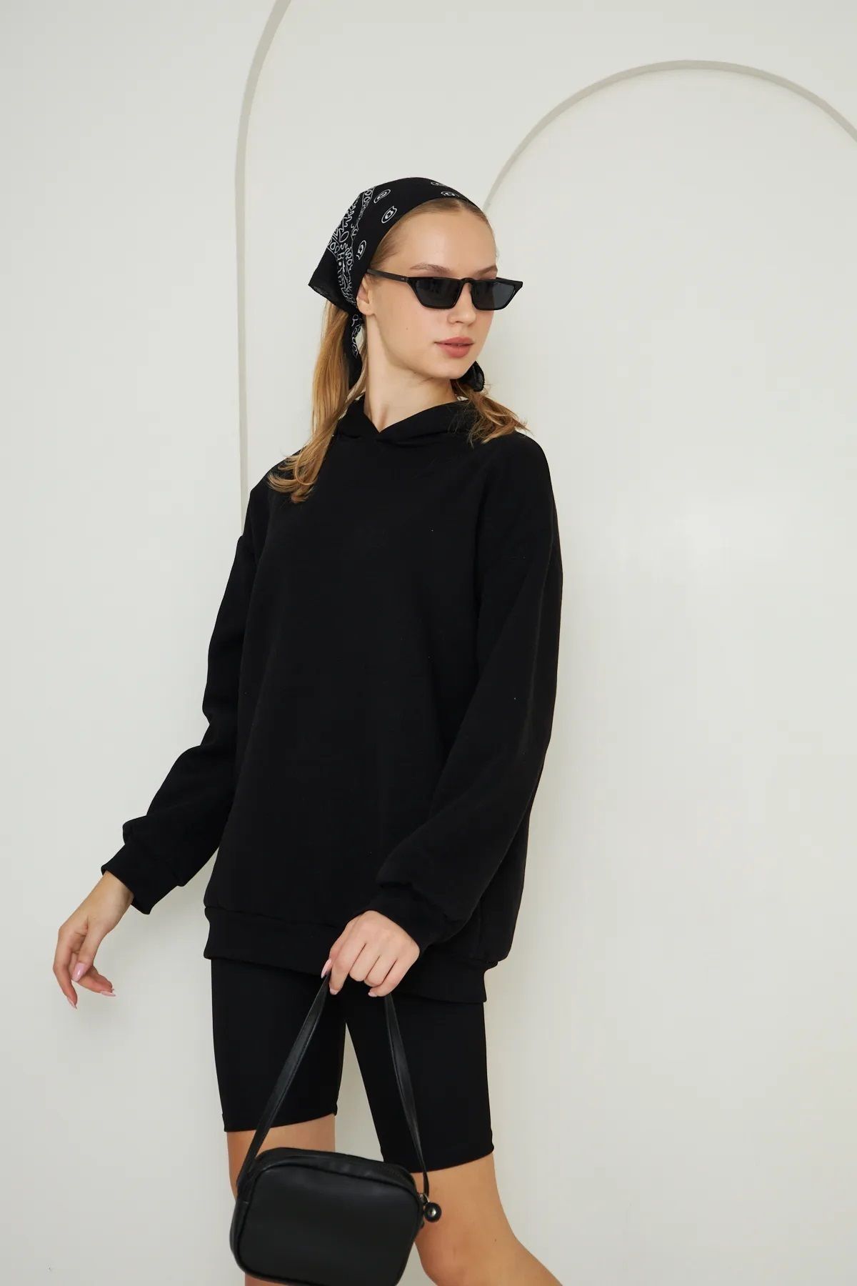 Unisex 3 iplik Şardonlu Kışlık Sweatshirt Kapşonlu