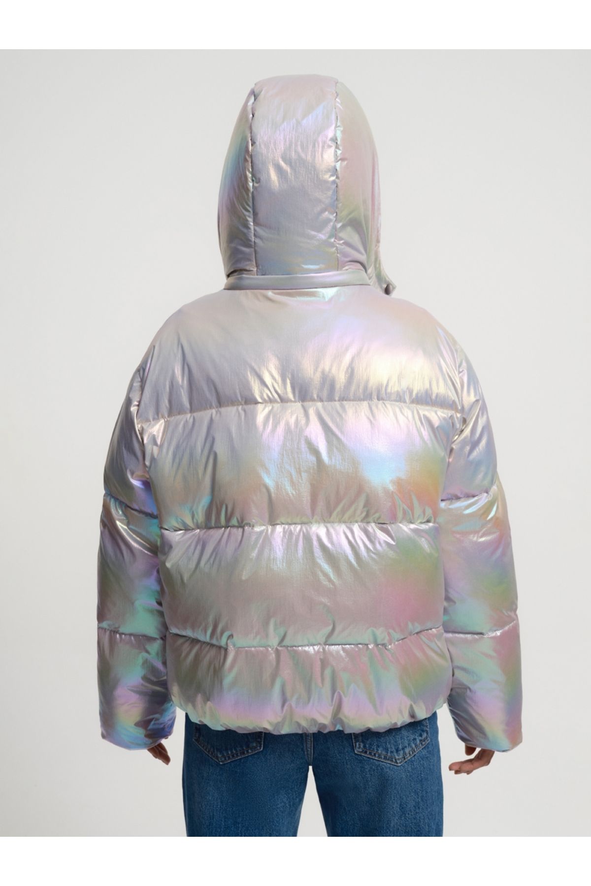 Forever 21 shiny puffer jacket online