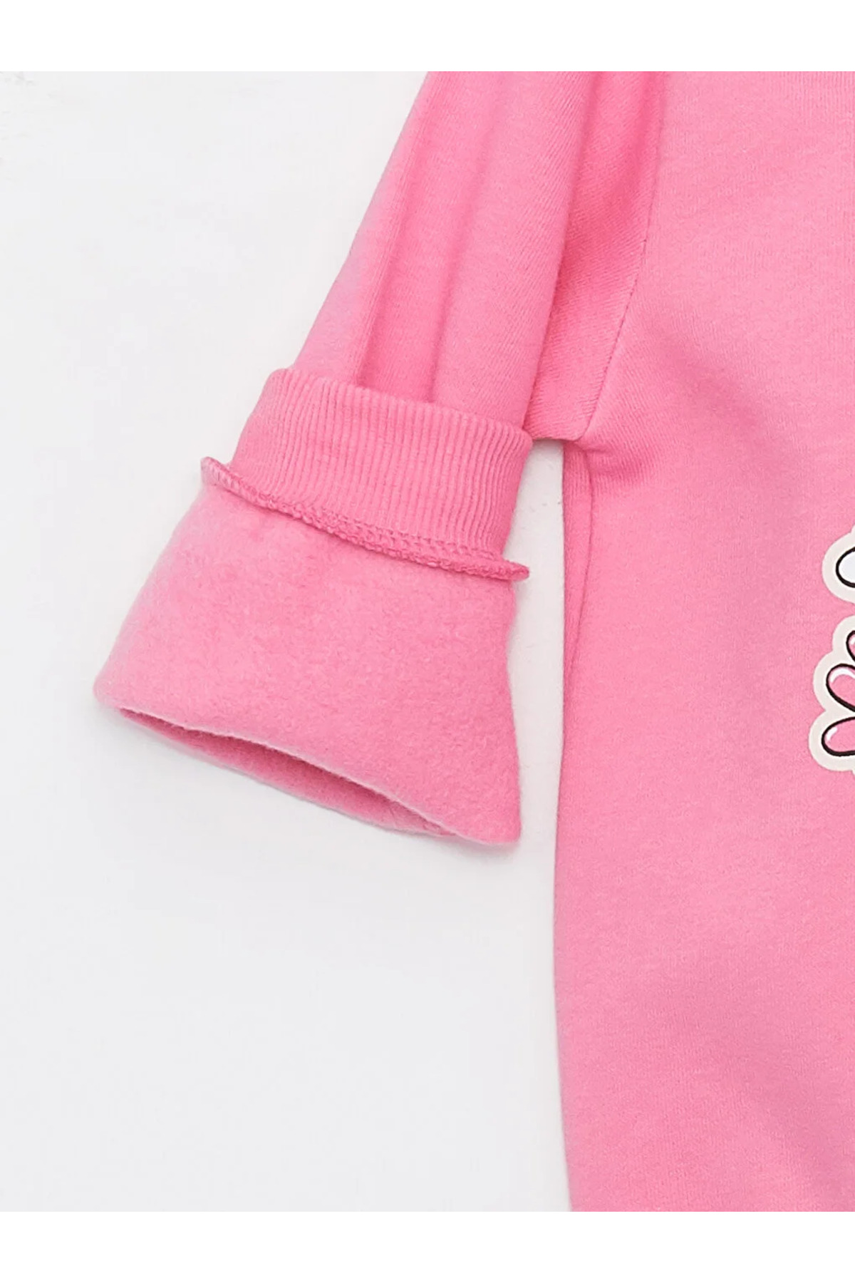 LC Waikiki LCW baby Bisiklet Yaka Uzun Kollu Baskılı Kız Bebek Sweatshirt 2'li fotoğrafı 6 (önizleme)