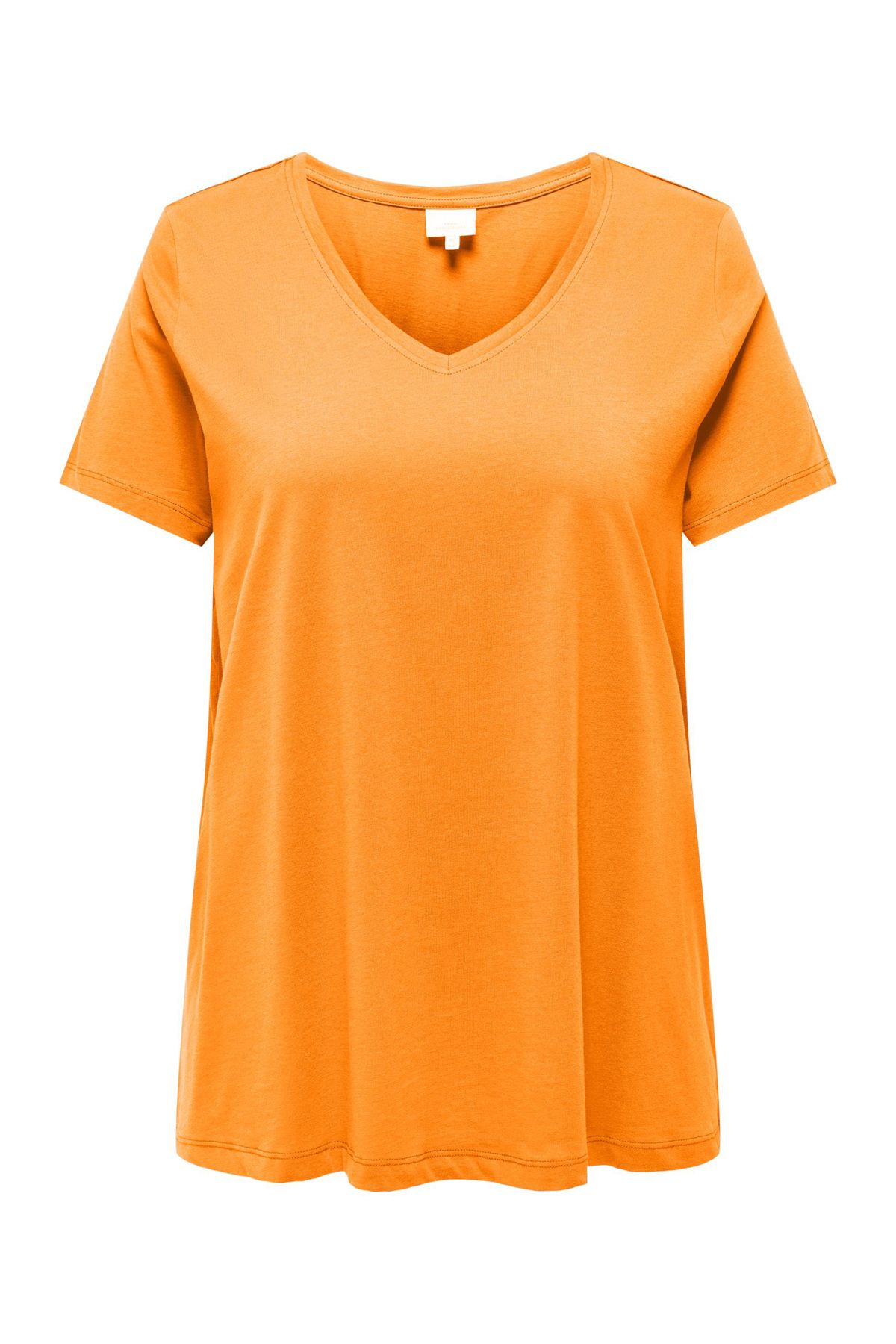 Only - Carmakoma - T-Shirt - Orange fit Trendyol Regular