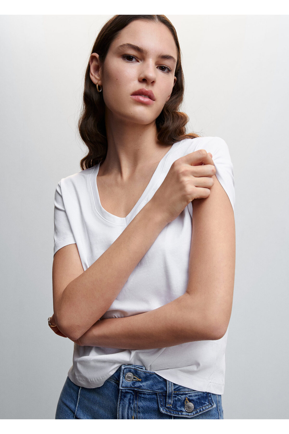 تیشرت مردانه سفید منگو | 37000007 اورجینال - تصویر 5