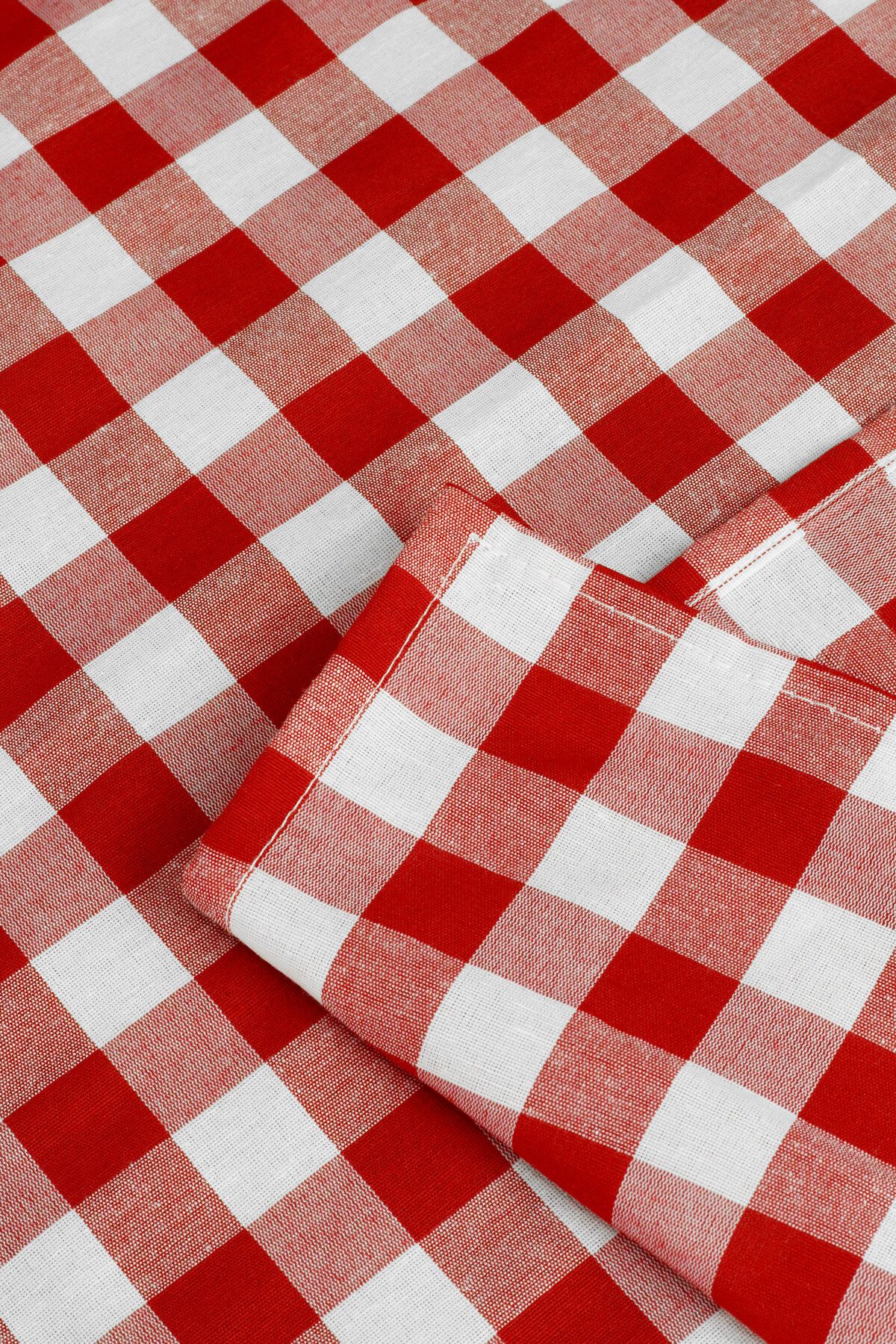 Soft Kare-Red Large Square Pattern Gingham Tablecloth, Table Cloth, Picnic Mat 6