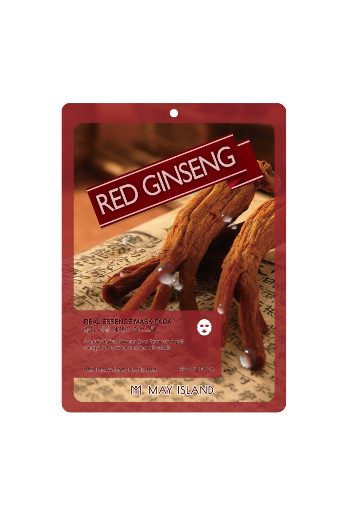 May Island-Pack of 10 Red Ginseng Essence Paper Face Mask - Energy and Elasticity on the Skin Sweater 1