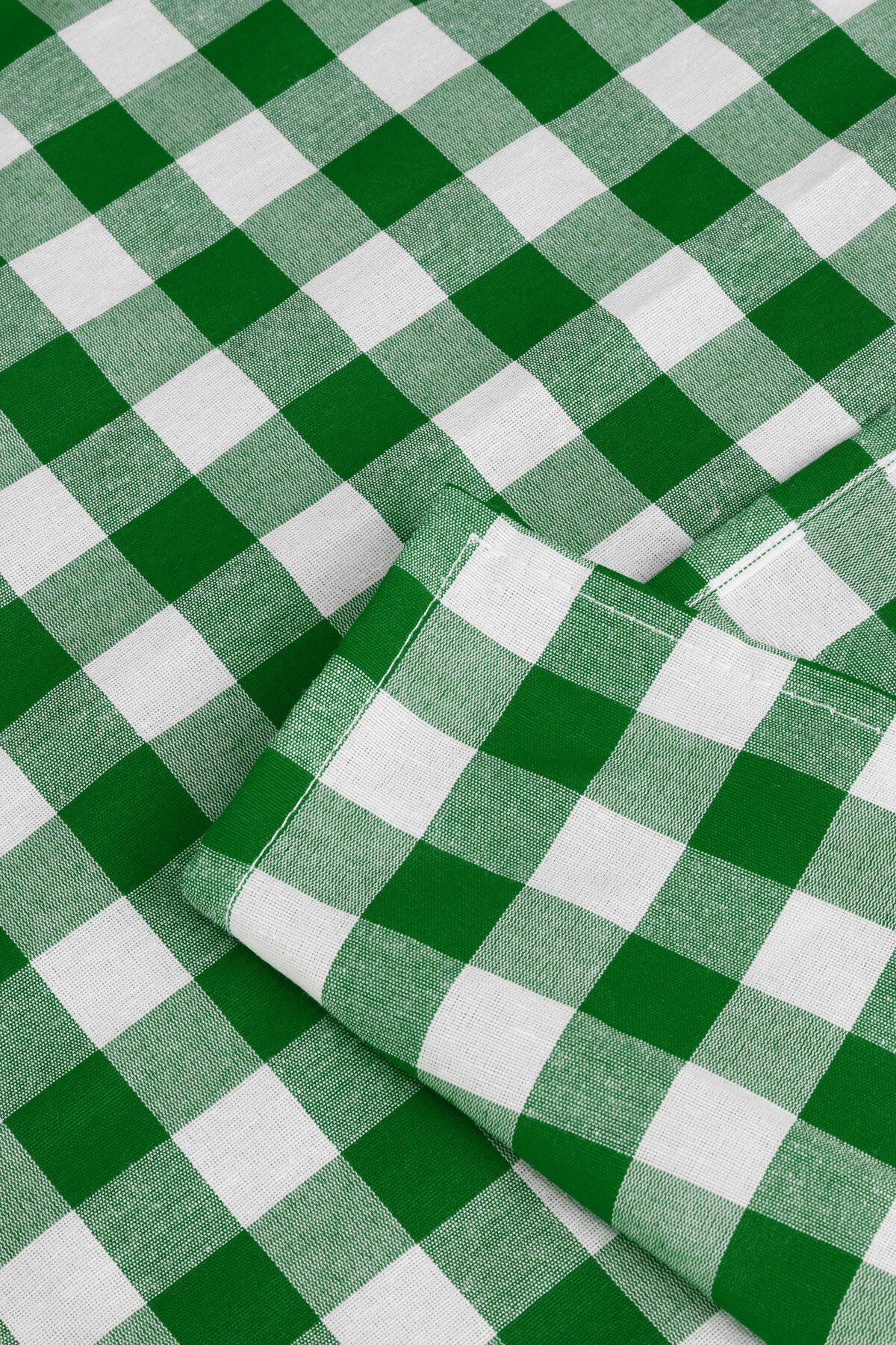 Soft Kare-Green Large Plaid Checkered Picnic Blanket with Size Options 6