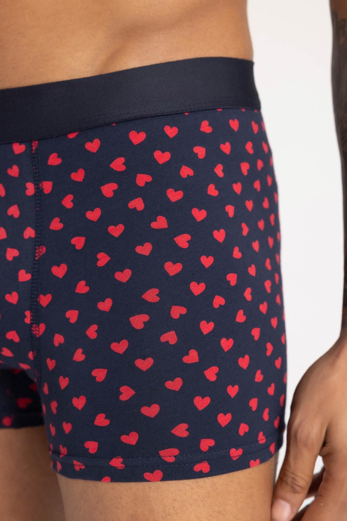 DeFacto-Regular Fit Heart Patterned 3-Pack Boxer B7923ax24sm 3