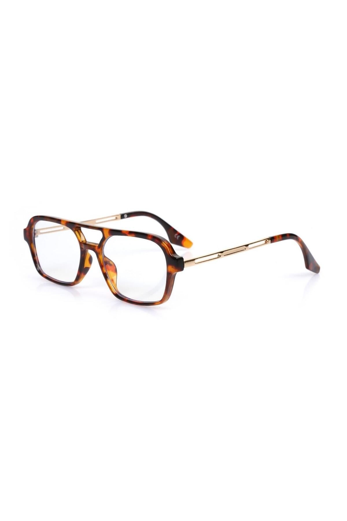 TomyHelf-Leopard Frame Blue Light Protection Rectangular Women's Glasses 2