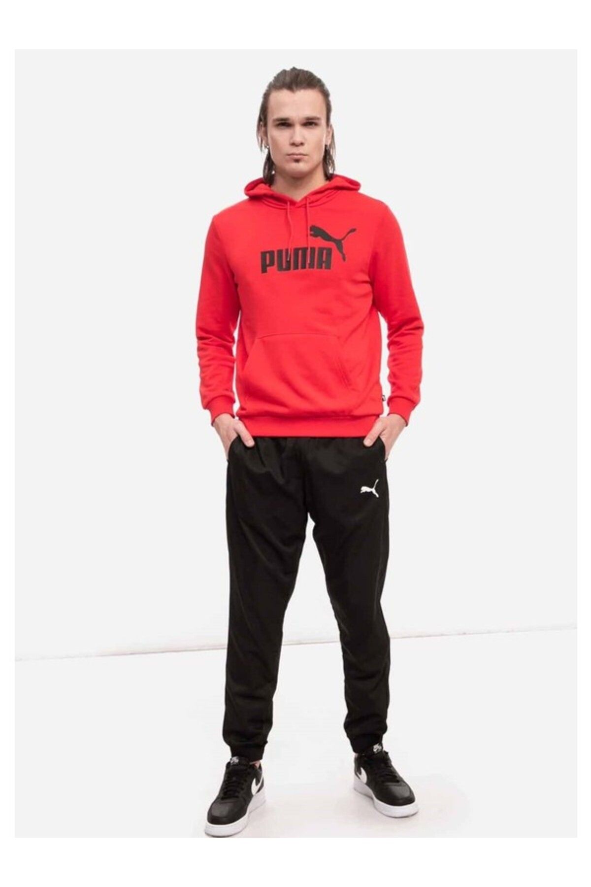 Puma 586688-11 Ess Big Logo Hoodie Tr Men's Sweat High Risk Red - Trendyol