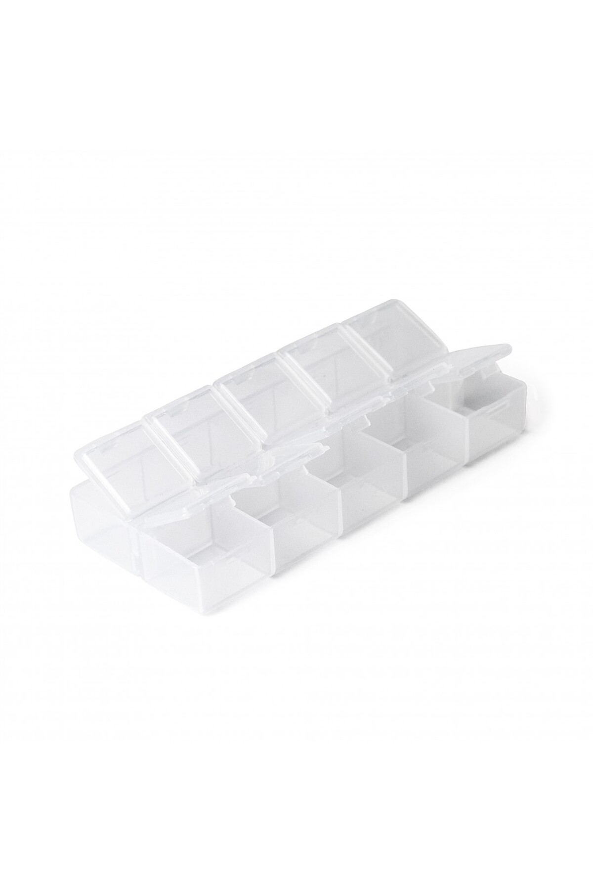 Deevy 10 Bölmeli Plastik İlaç, Hobi ve Boncuk Kutusu - Küçük Boy