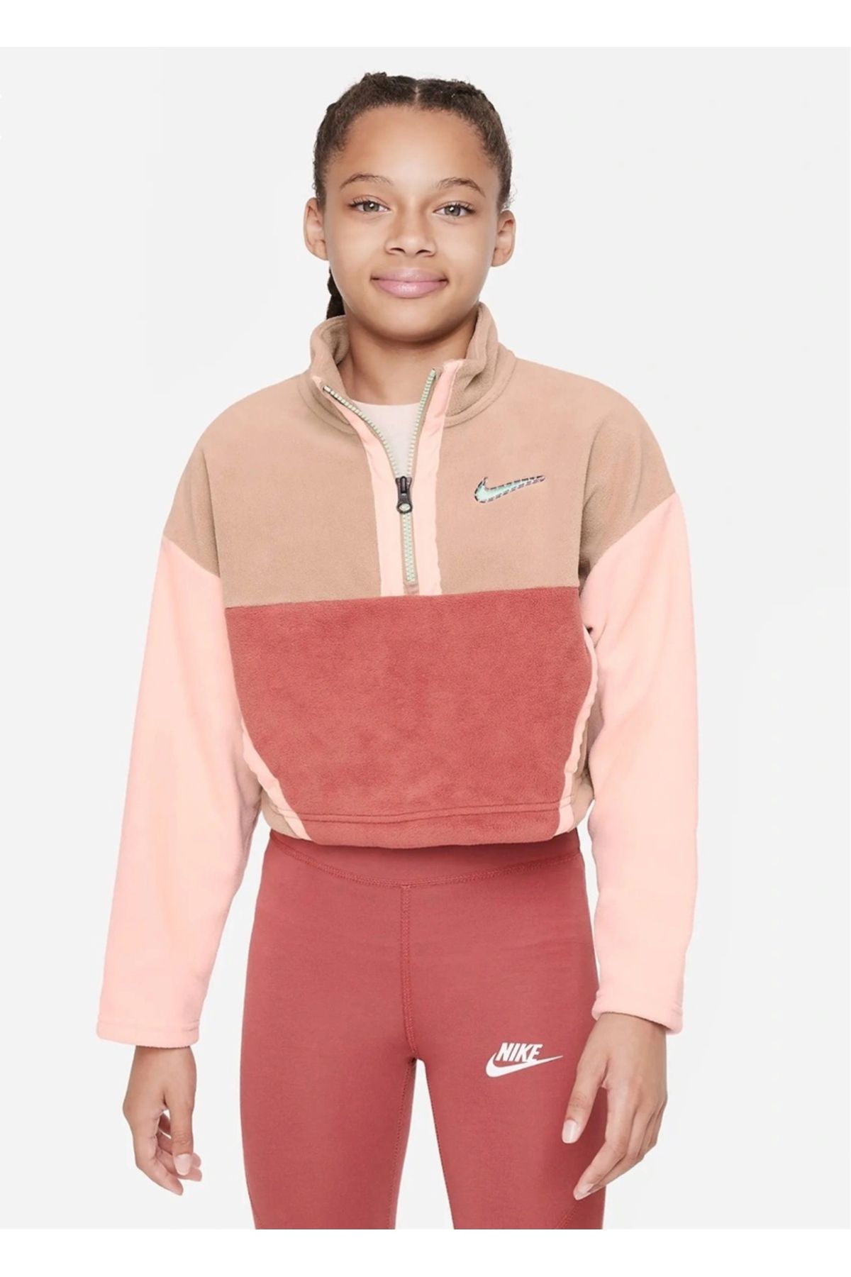 Nike pink and red fleece outlet