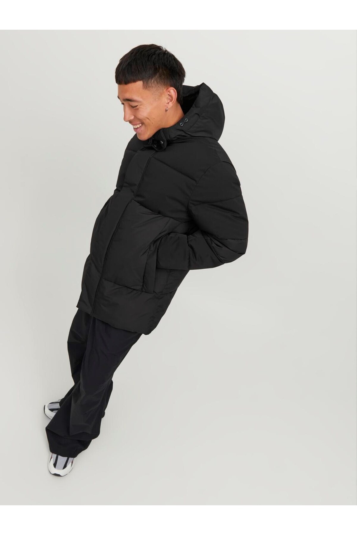 کاپشن جک اند جونز مردانه پارچه مشکی بیسیک راسته Narrow / اسلیم فیت    بیسیک Daily/روزانه | Jack & Jones TYC2AEZGWN169506224006926 TR - تصویر 6