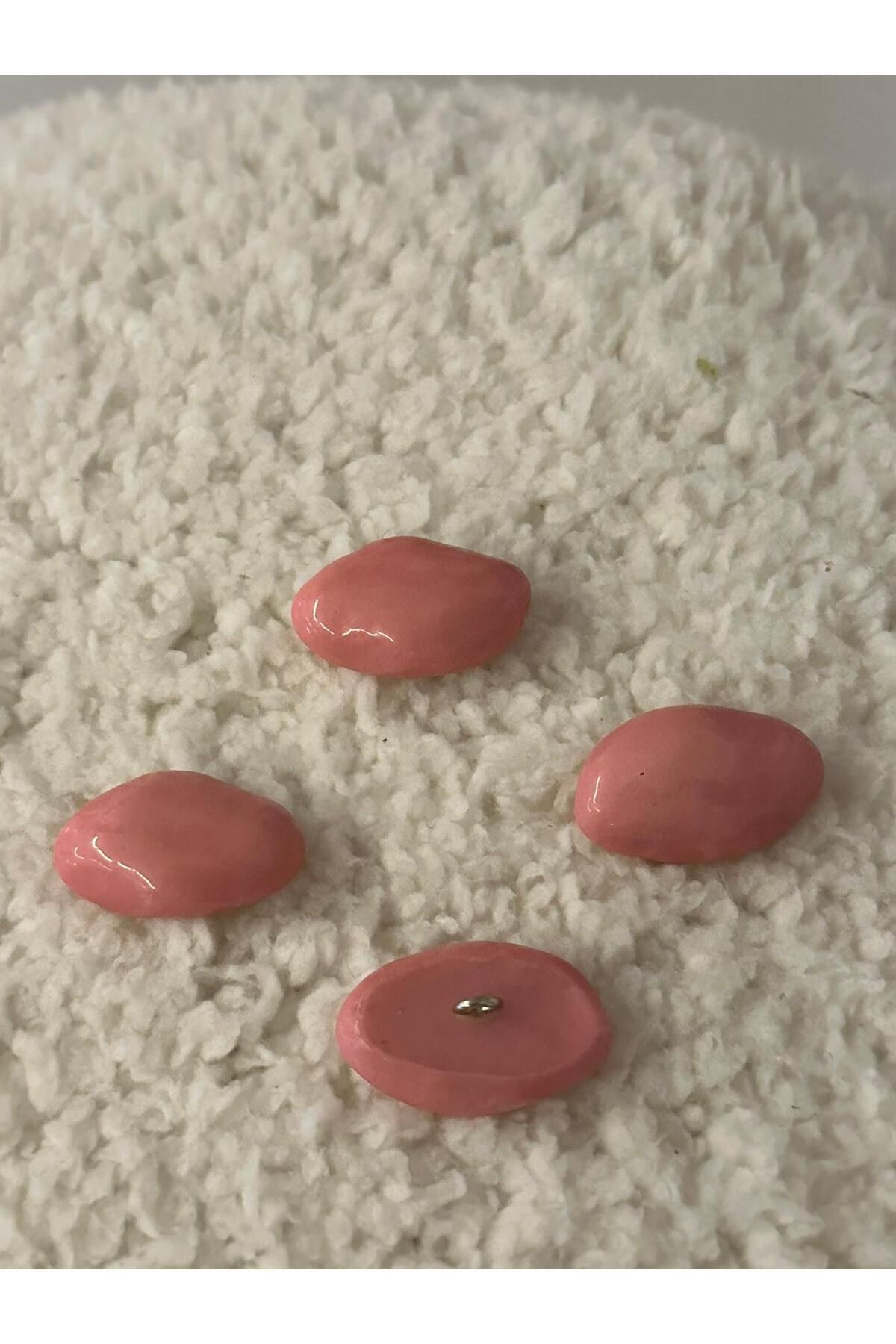 ODDA TASARIM ATÖLYESİ-custom design pink oval form gypsum 4-piece button set 3