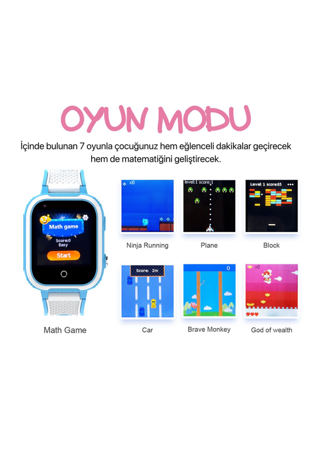 PİNK İTHALAT Sim Kartlı DH9 Akıllı Çocuk Saati Konum-Arama-Kamera-4G Sim Desteği-Video Özellikli