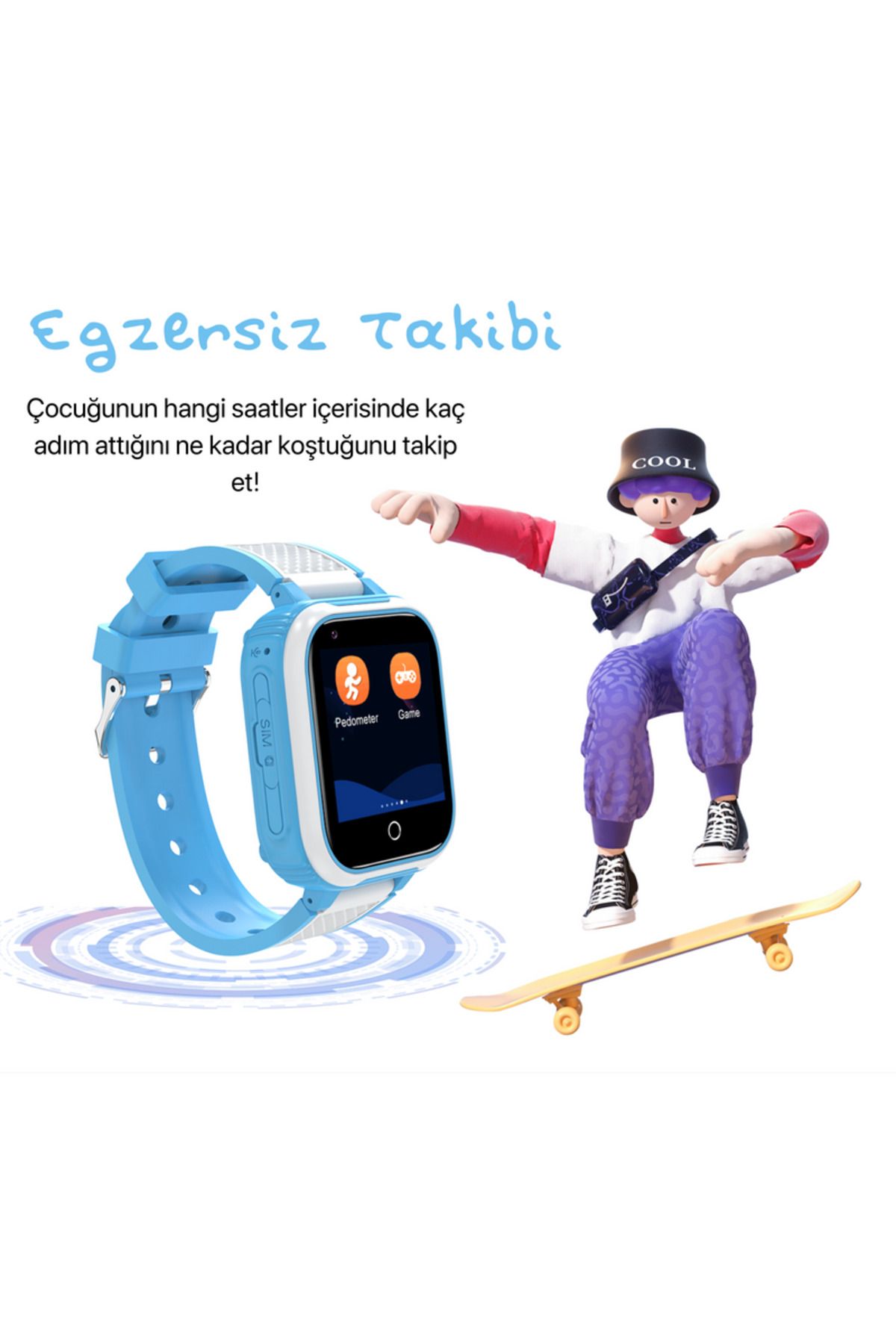 PİNK İTHALAT Sim Kartlı DH9 Akıllı Çocuk Saati Konum-Arama-Kamera-4G Sim Desteği-Video Özellikli