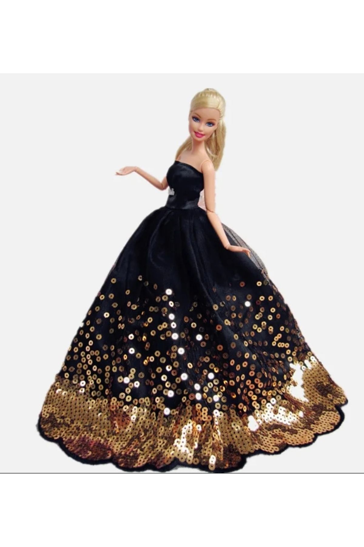 aksesuarca Barbi El Yapımı Gece Elbisesi Prenses Elbisesi Barbiee 30 cm