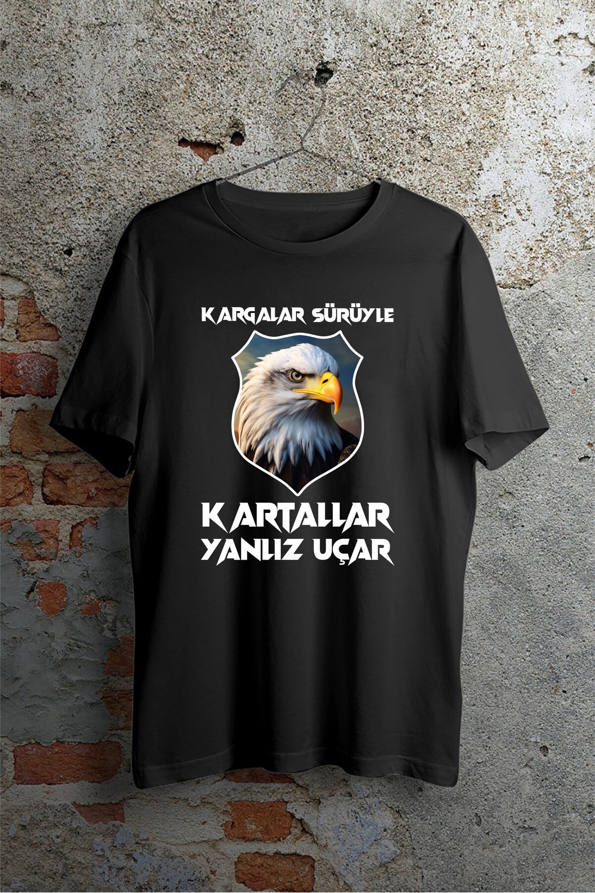 venüsdijital Vulturii Zboară Singur Cu Corbi Tricou Imprimat Vultur Tricou Unisex Unisex - XL