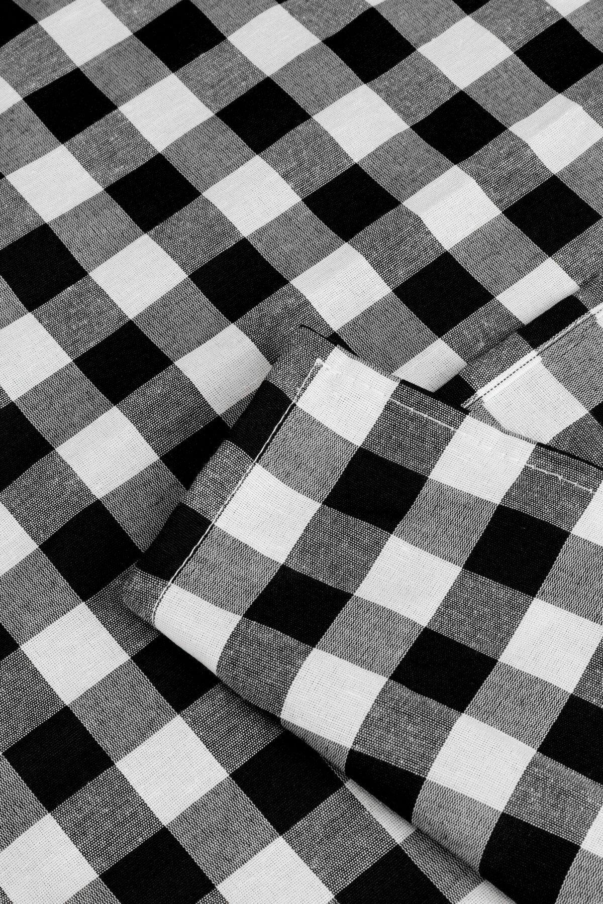 Soft Kare-Black Large Plaid Checked Picnic Mat with Size Options 6