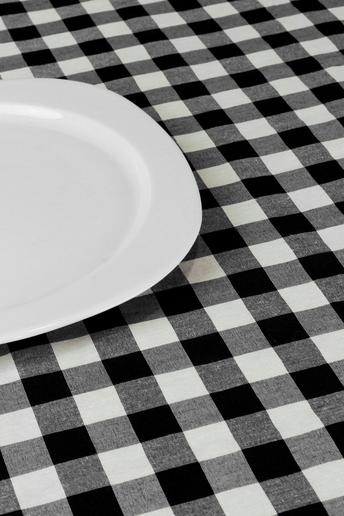 Soft Kare-Black Large Plaid Checked Picnic Mat with Size Options 4