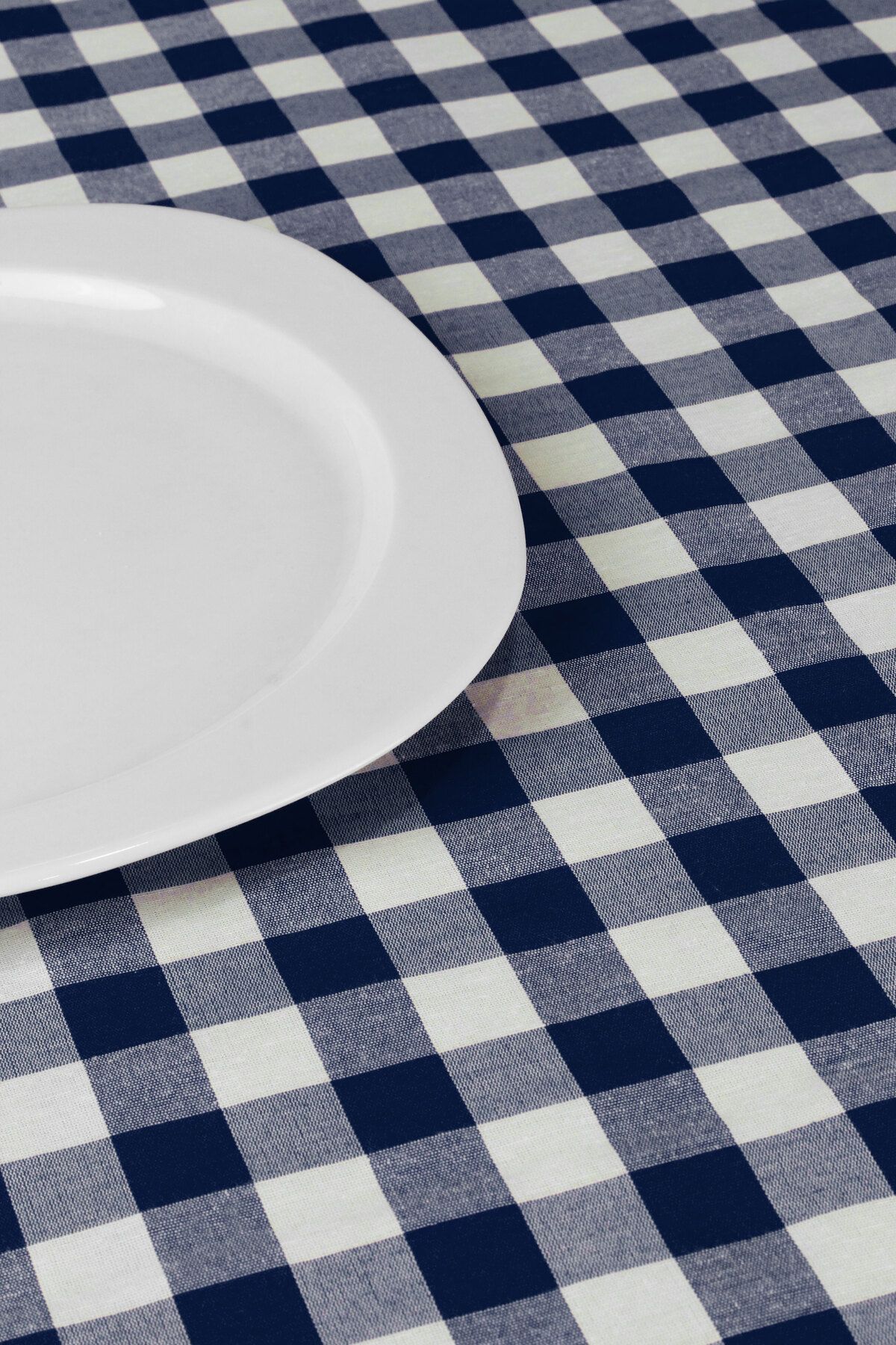Soft Kare-Navy Blue Large Plaid Checkered Picnic Blanket with Size Options 4