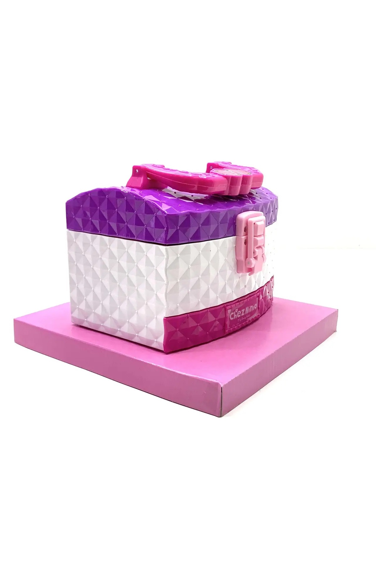 ست آرایش سهطبقه قابل حمل اسباببازی همراه کیف، ست زیبایی دخترانه ۳۰ تکه