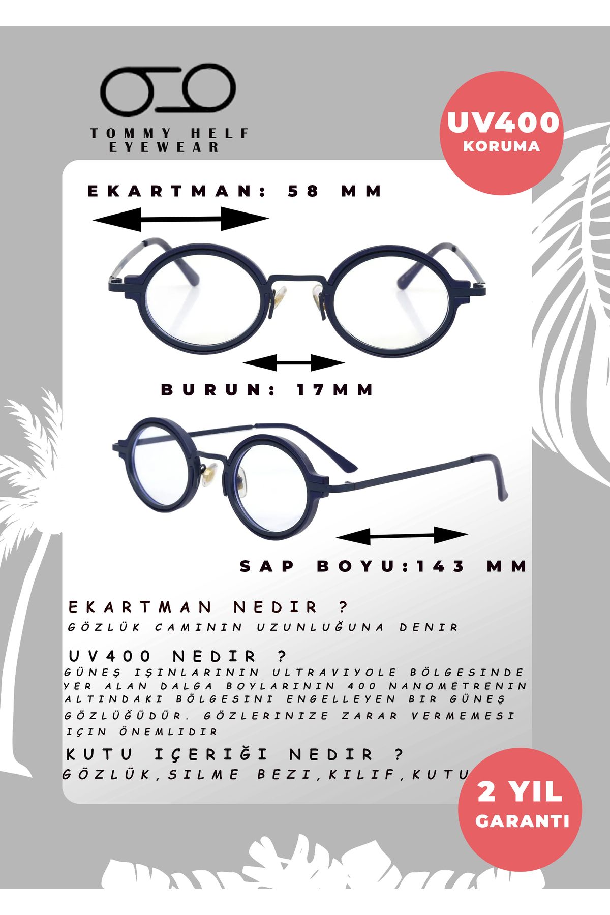 TomyHelf-Blue Light Protective Dark Blue Frame Oval Glasses 4