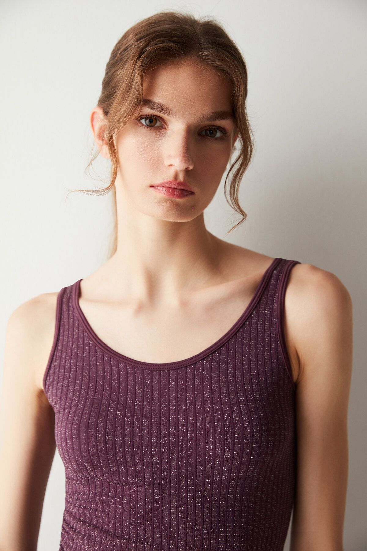 Dark purple sales tank top