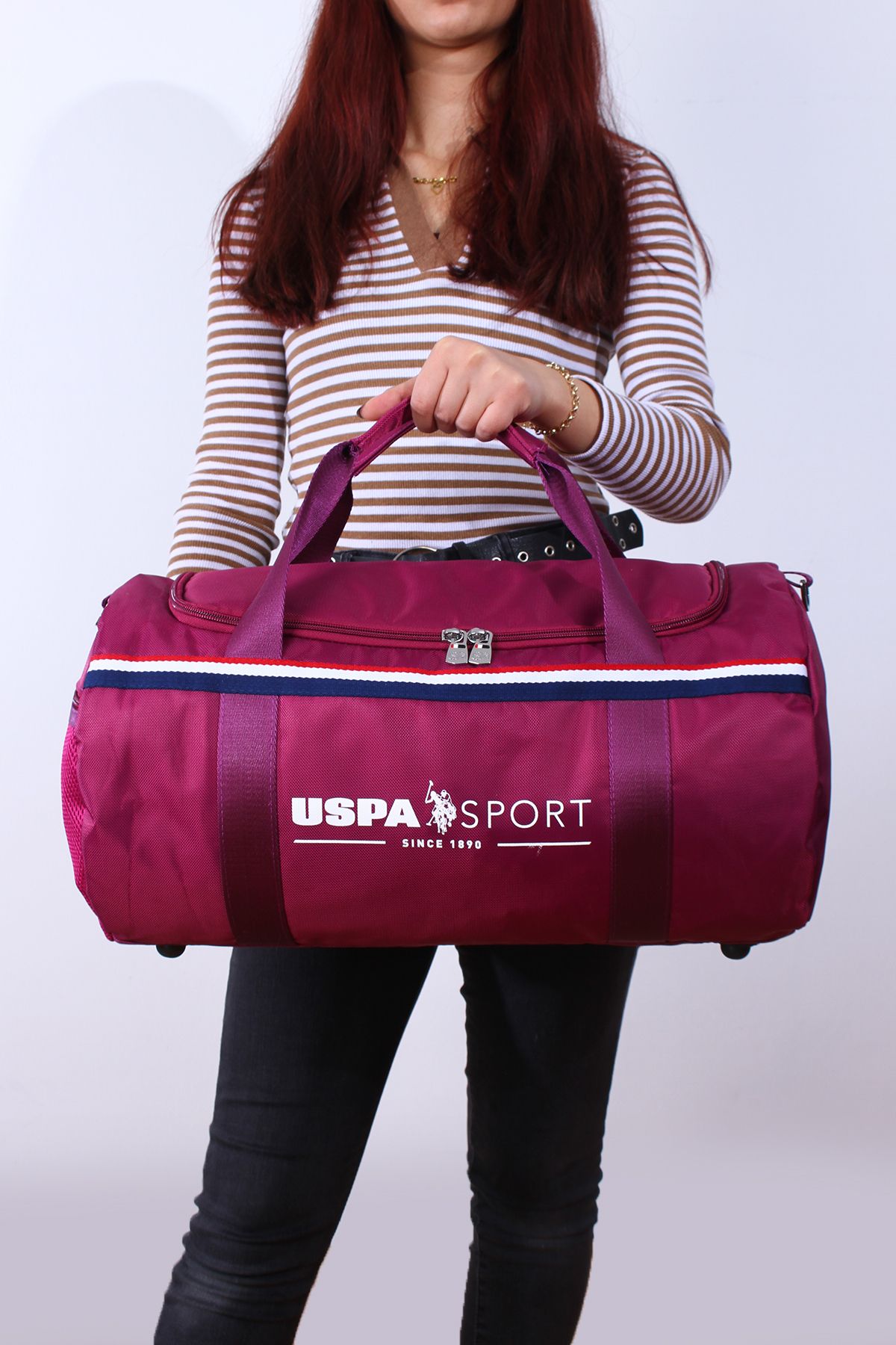 چمدان و ساک بنفش مردانه زنانه پایه. Polo Assn 23802 03 Travel ورزشی and Fitness Bag Husic U.S. Polo Assn.