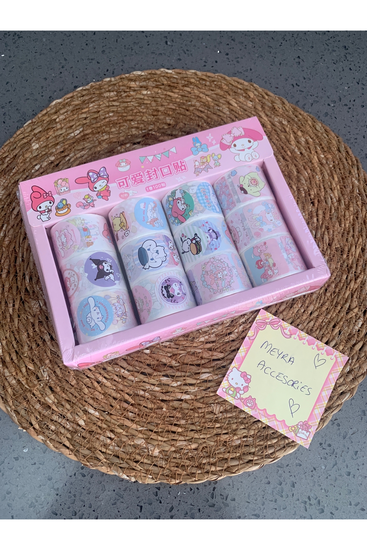 Meyra Accessories Sanrio kawii 1 adet sevimli kuromili sticker lı