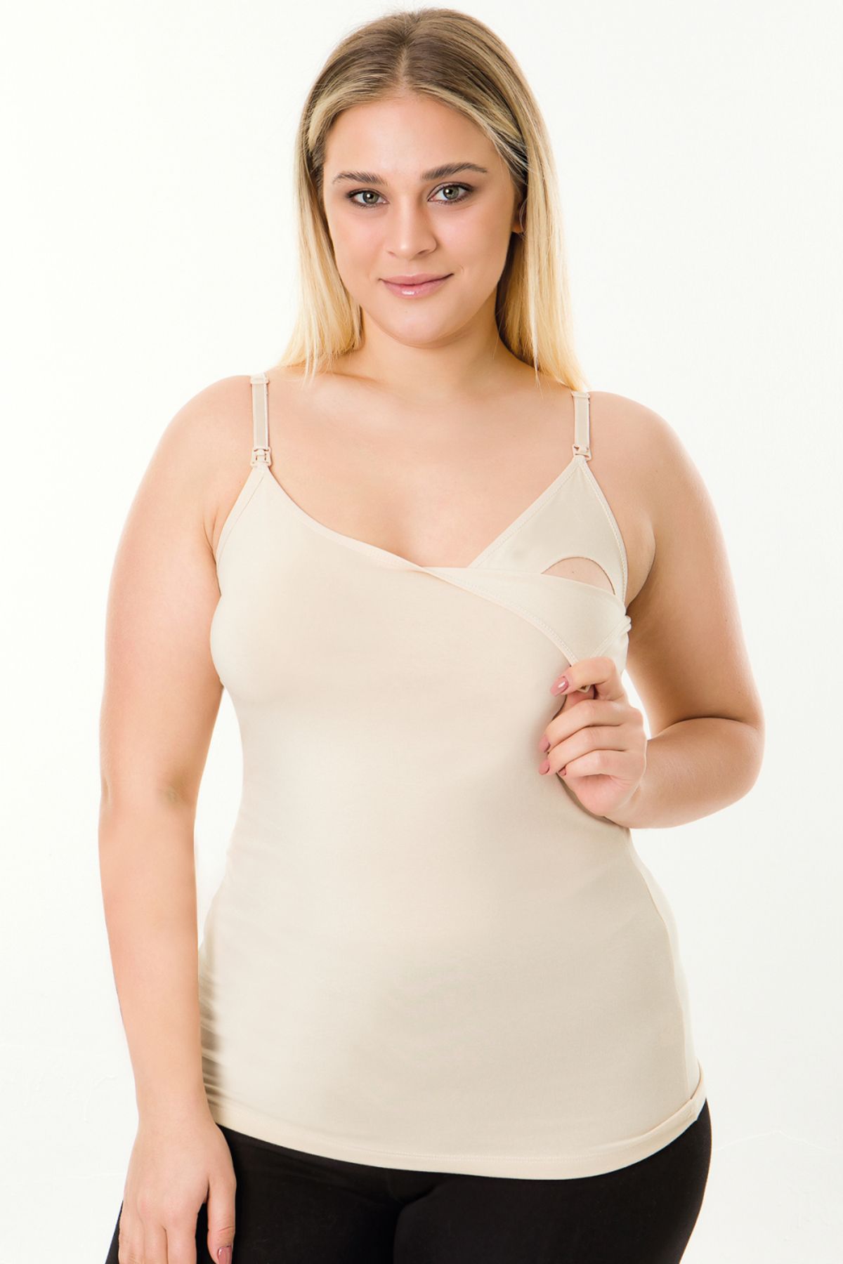 MS HAMİLE İÇ GİYİM-Nursing HG0030 Model Skin Colored Undershirt 2