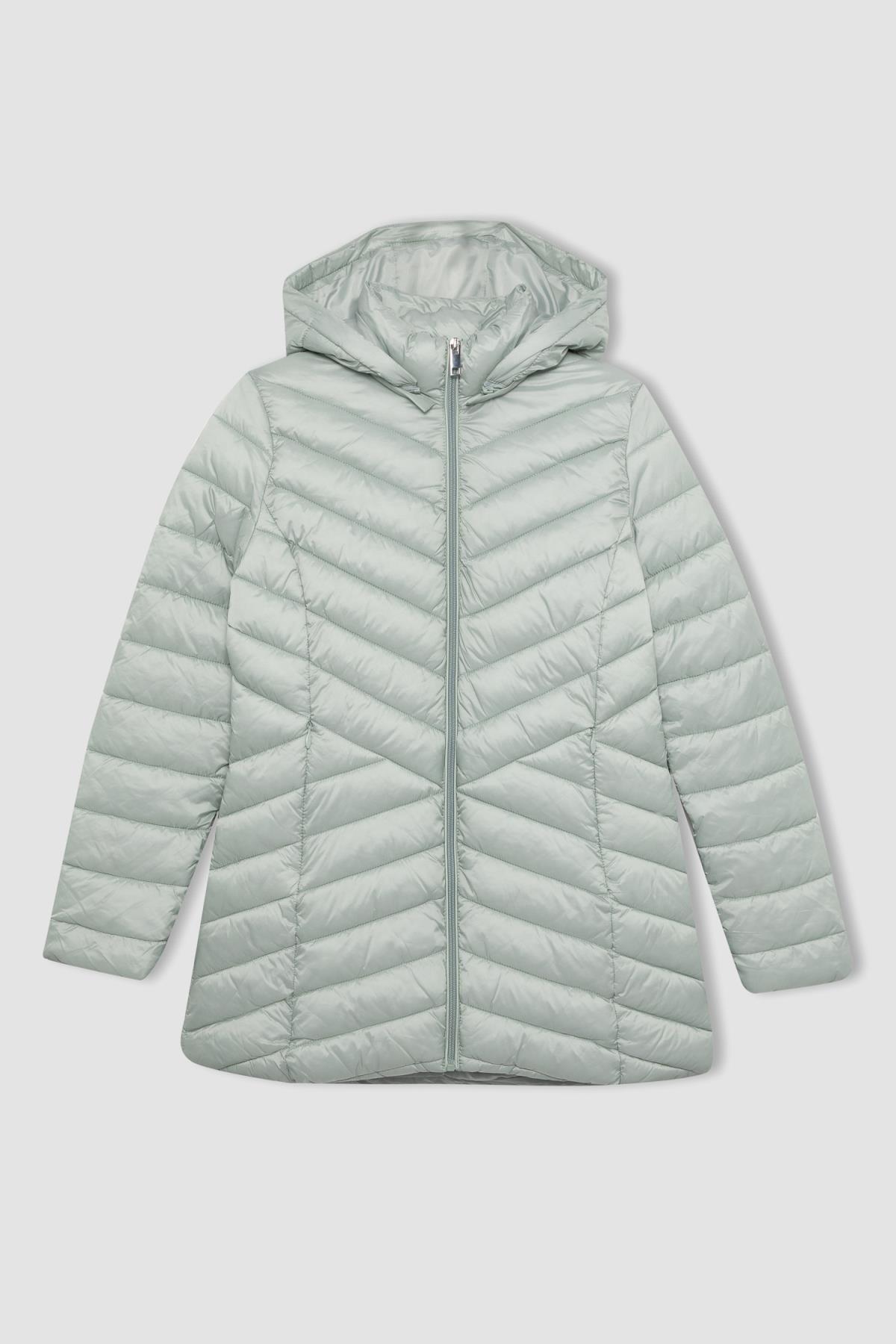 Waterproof Regular Fit Hooded Quilted Puffer Coat B1607ax24sp