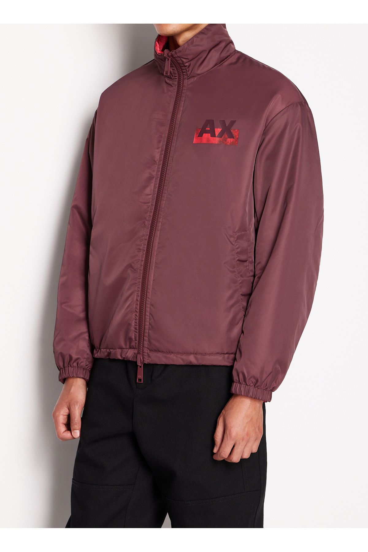 Armani Exchange کت مردانه قرمز معمولی 6RZB30 44AF SPARK SPRAY P./VINEY