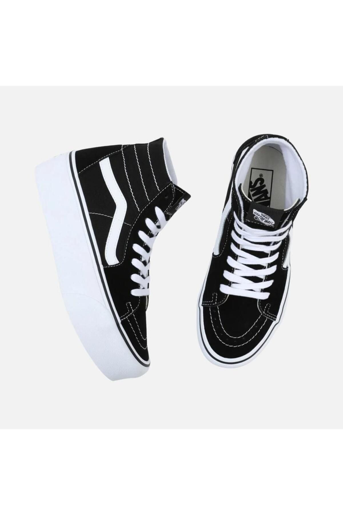 Black best sale wedge vans