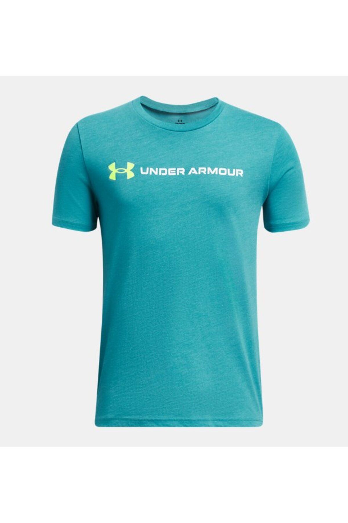 Under Armour Boy UA Logo Wordmark с коротким рукавом 1380747-464