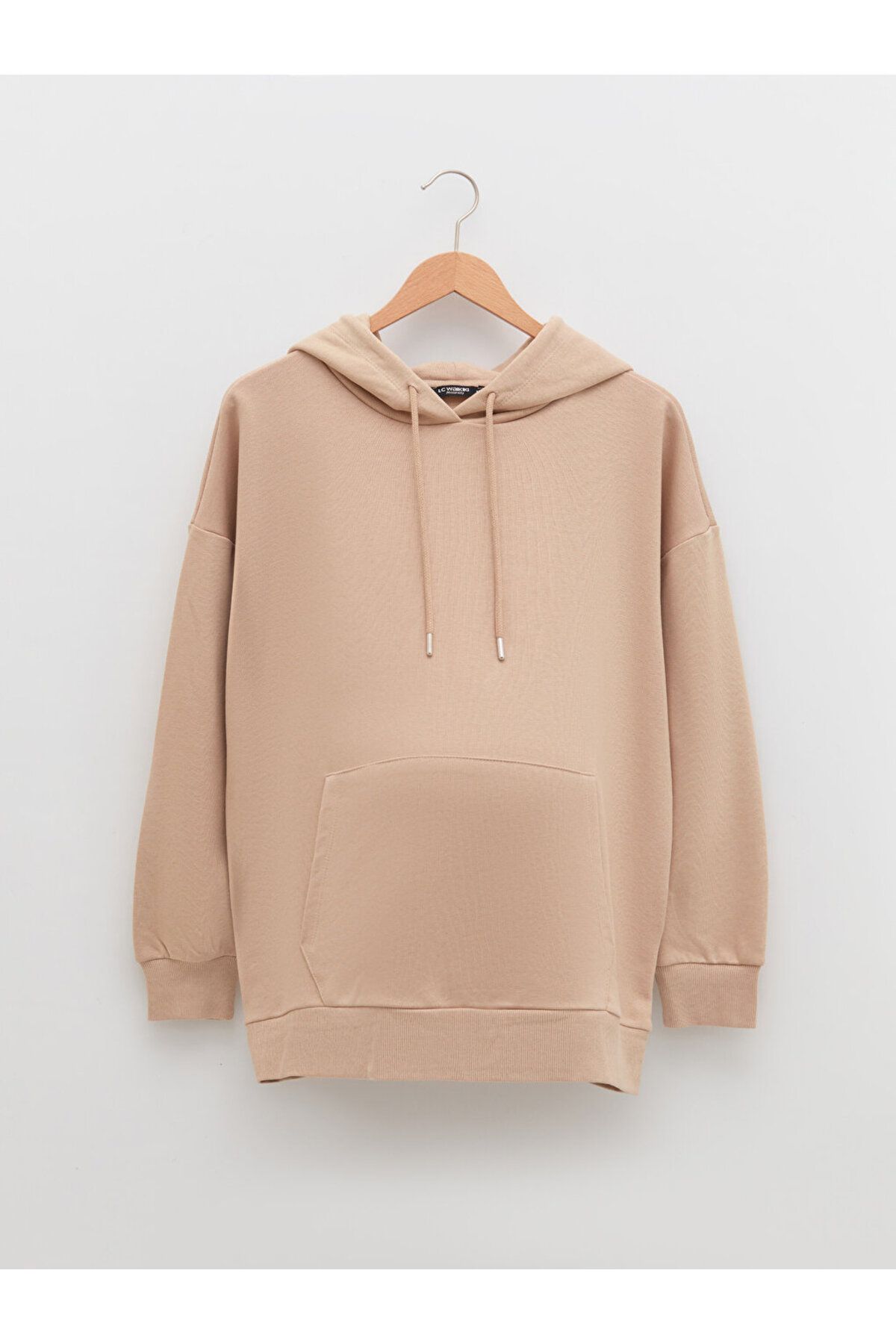 Düz Uzun Kollu Hamile Hoodie