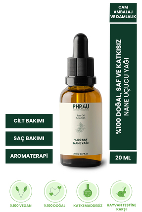 Phrau %100 Saf Ve Doğal Nane Uçucu Yağı 20 ml