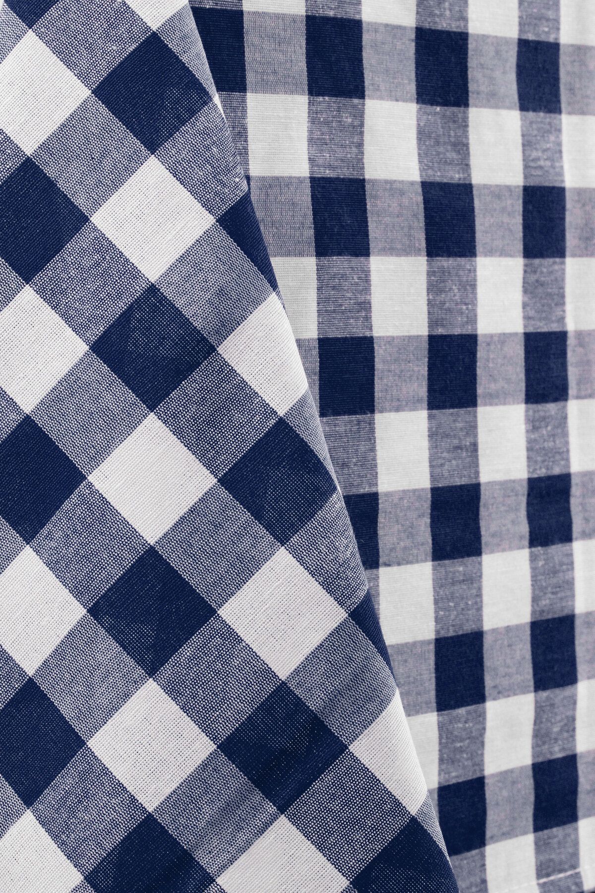 Soft Kare-Navy Blue Large Plaid Checkered Picnic Blanket with Size Options 5