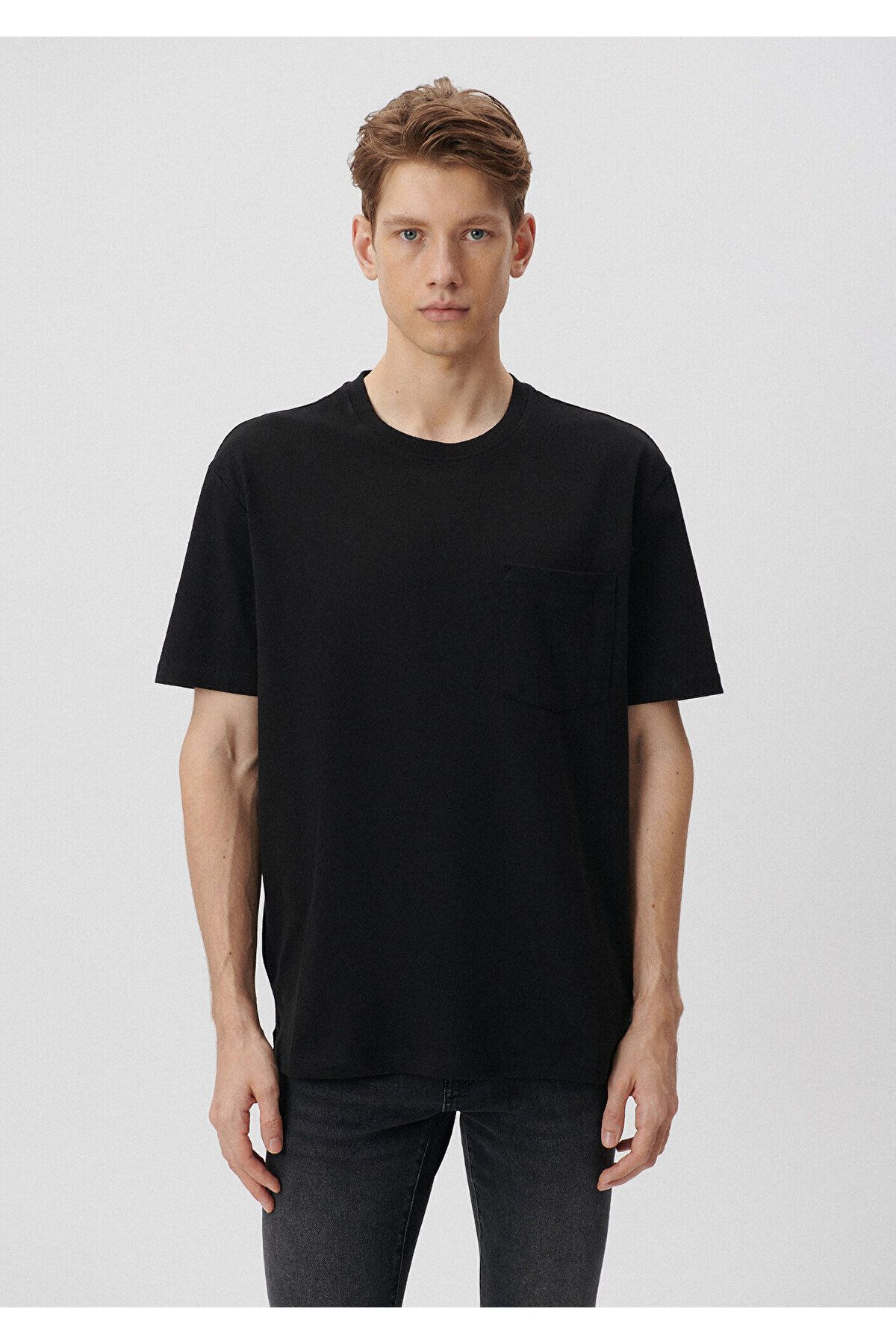 Mavi Men's Basic Crew Neck T-Shirt In Black