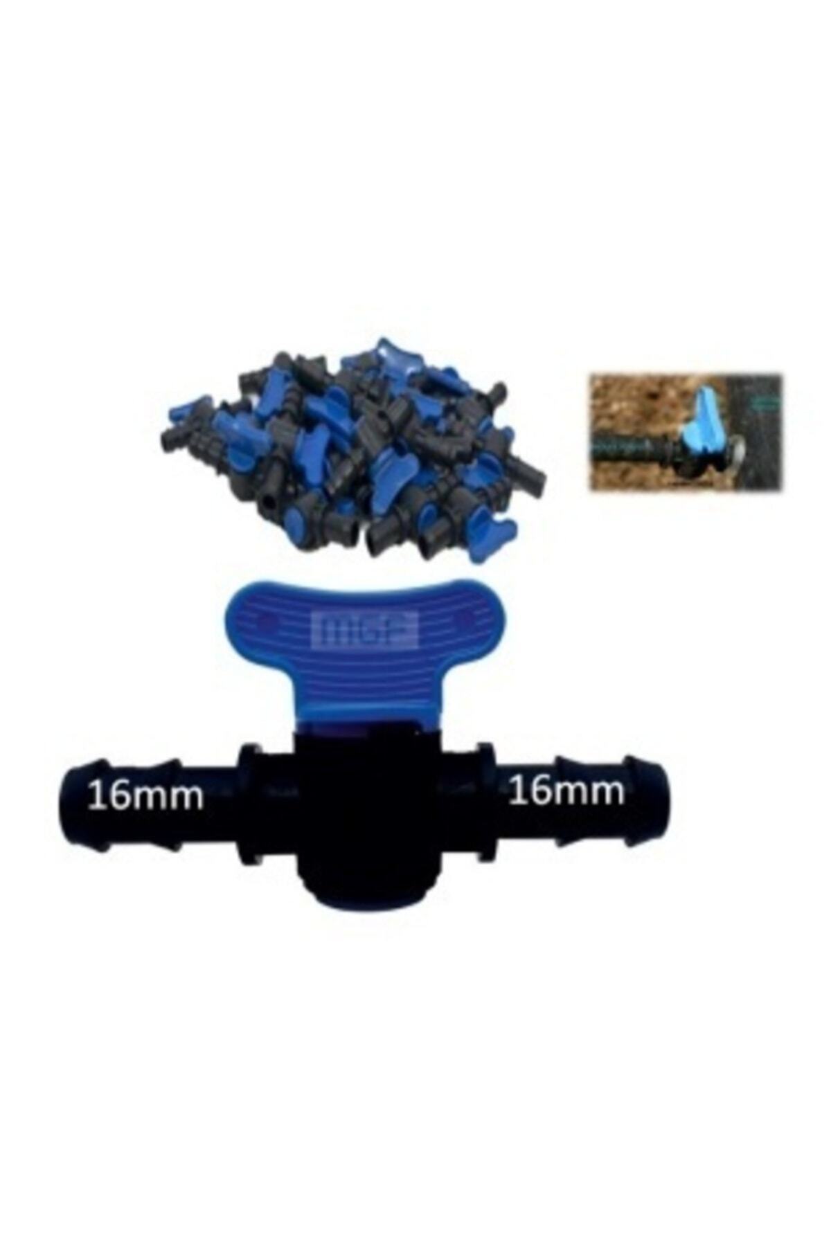 Mgf 16mm. x 100 Adet Mini Vana Musluk Damla Sulama Parçası Aparatı Damlama Hortum Borusu Ek Parçası 2