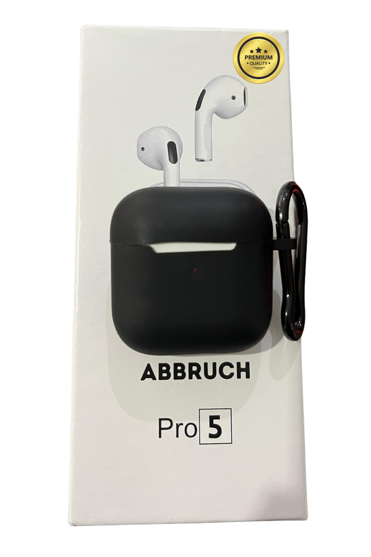 Pro 5 Kulaklık Kılıfı Kopçalı Silikon Bluetooth Kulaklık Pro5/Pro4 Kılıfı Siyah 3