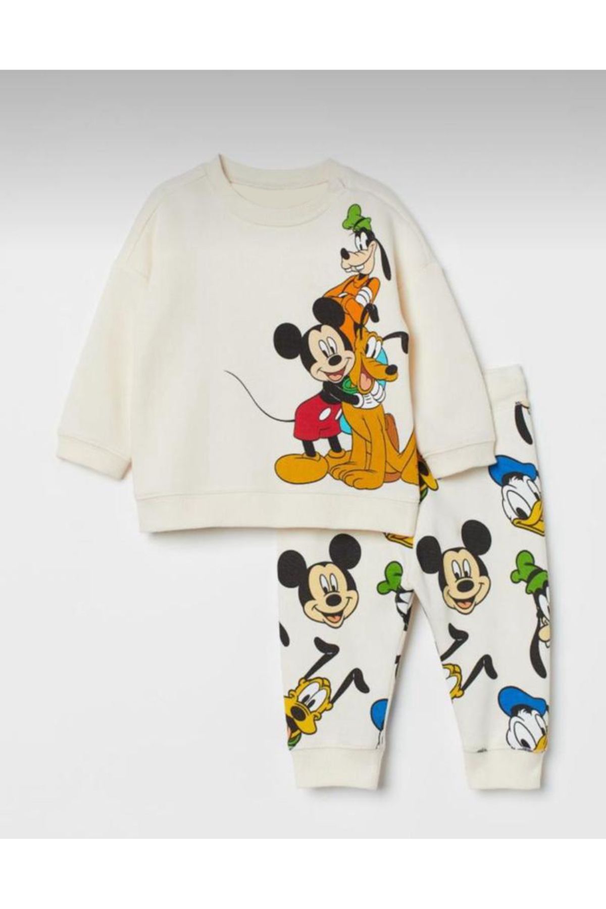 Bubito Mickey Mouse Visual Baby Детский комплект верха и низа, экрю BB2021MD0001220