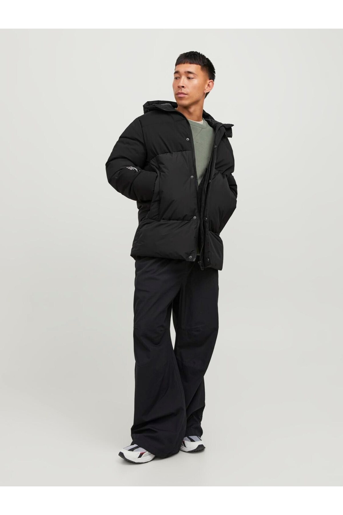 کاپشن جک اند جونز مردانه پارچه مشکی بیسیک راسته Narrow / اسلیم فیت    بیسیک Daily/روزانه | Jack & Jones TYC2AEZGWN169506224006926 TR - تصویر 3